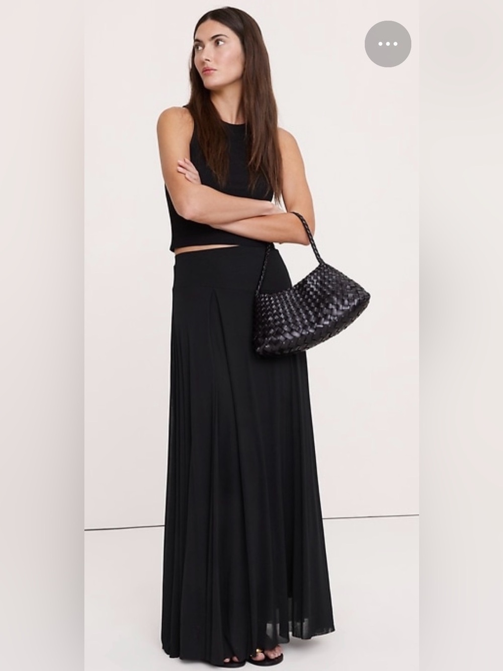 NWT Banana Republic Mesh maxi Black Skirt Sz Small (#873231)
